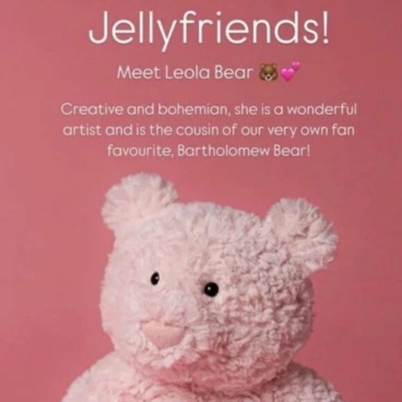 Jellycat Leola Bear Medium in-hand US seller authentic out of stock pink gift - Picture 5 of 10